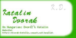 katalin dvorak business card